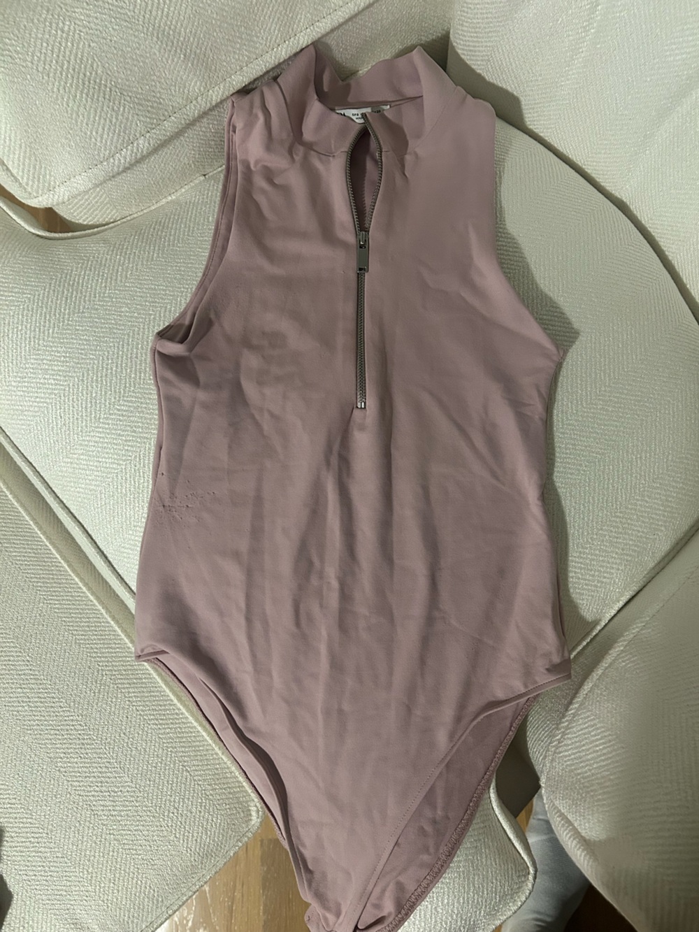 Zara Pink Zipper Bodysuit